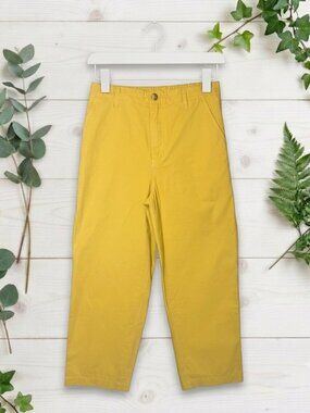 Sundance Pants Womens Size 8 Yellow Cotton Pockets Wide Leg Spring Colorful